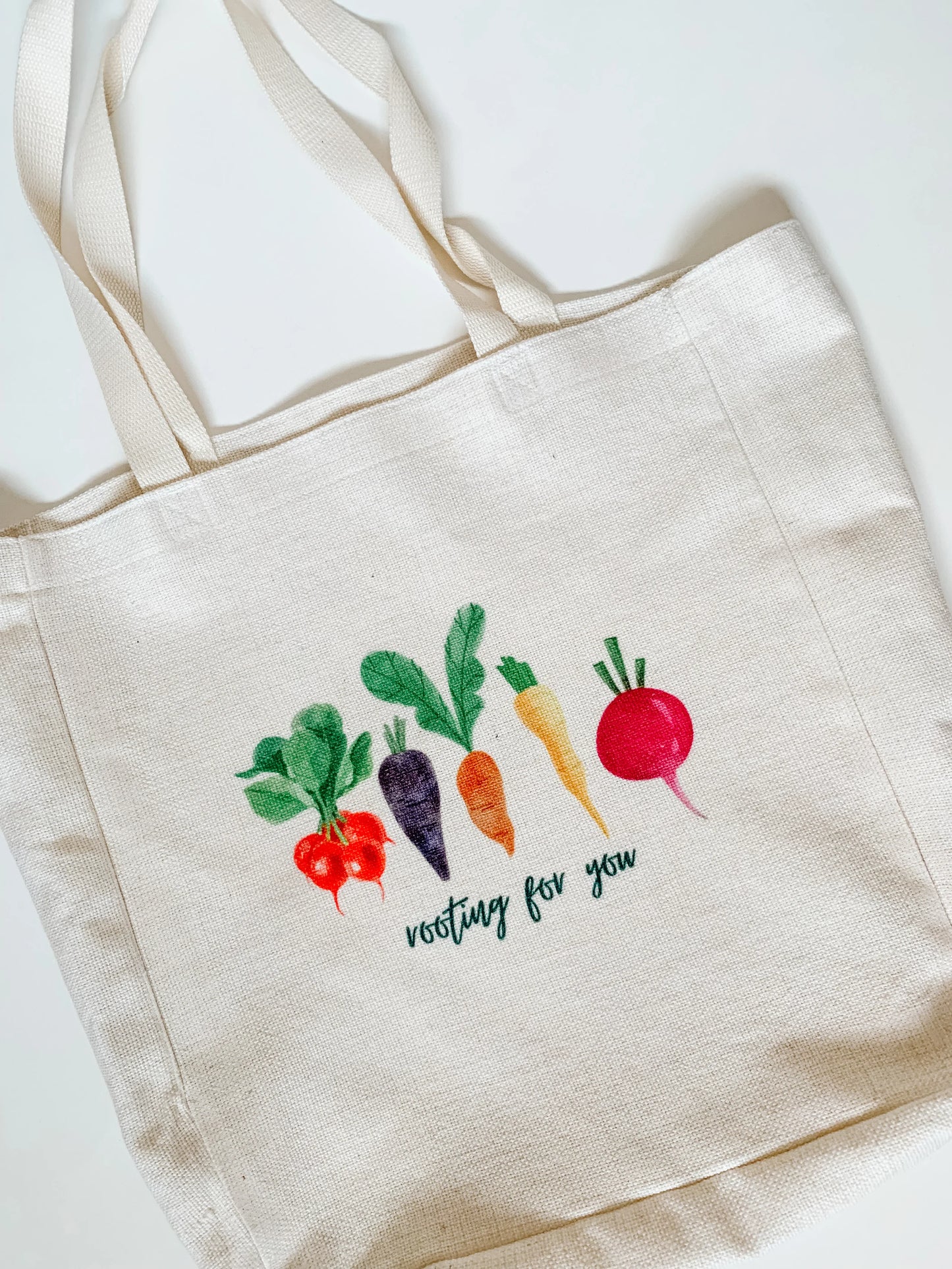 Rooting for you linen Tote Bag